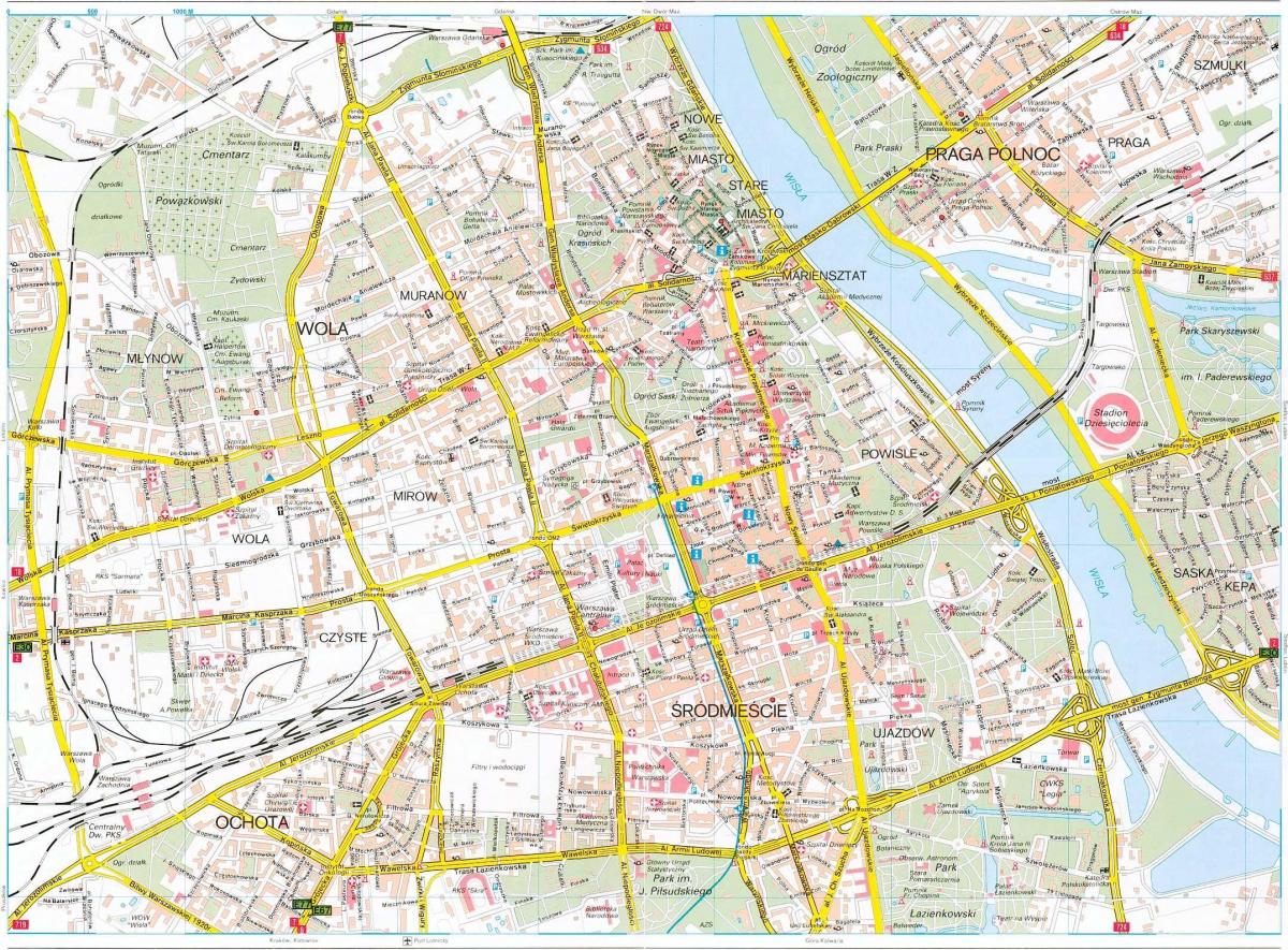 Varsó a térképen