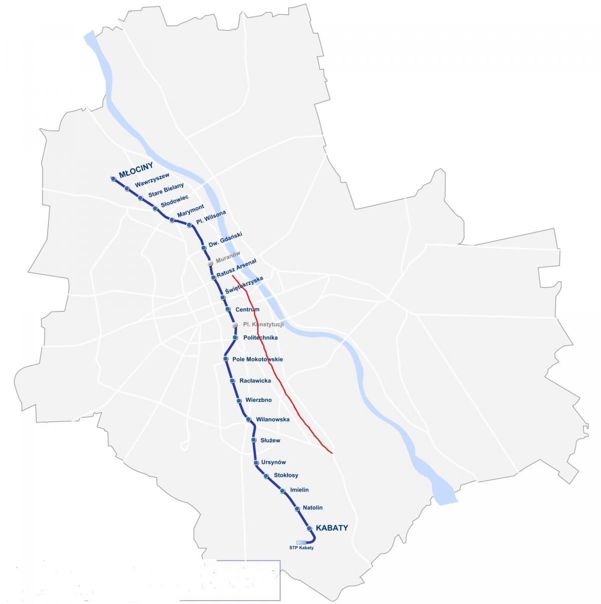 Térkép Varsói királyi útvonal 