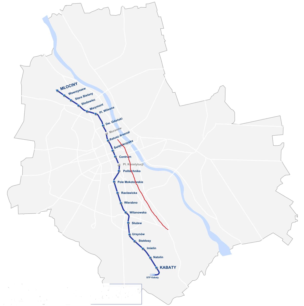 Térkép Varsói királyi útvonal 