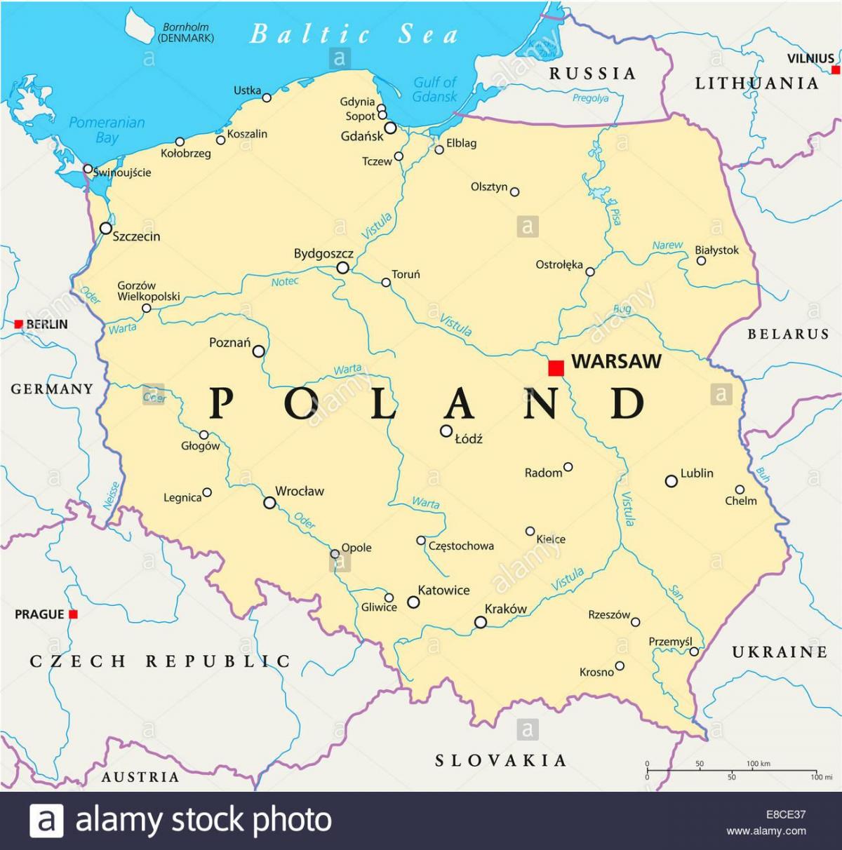 Varsó elhelyezkedés a világ térkép