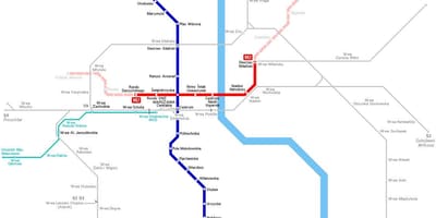Metró térkép Varsó, lengyelország