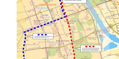 Térkép Varsó busz út 175 