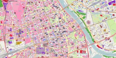 Térkép Varsó város 