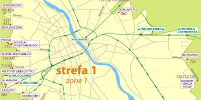 Térkép Varsó zóna 1 2 
