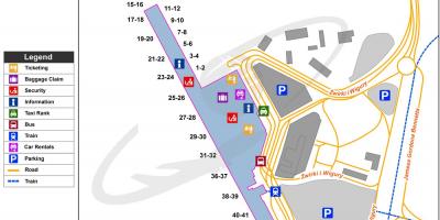 Varsói frederic chopin repülőtér térkép