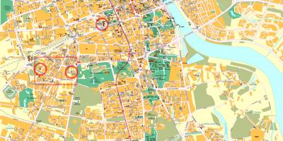 Utca térkép Varsó városközpont